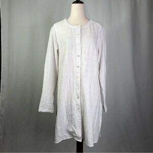 Purejill by j. jill linen cotton textured tunic white XS